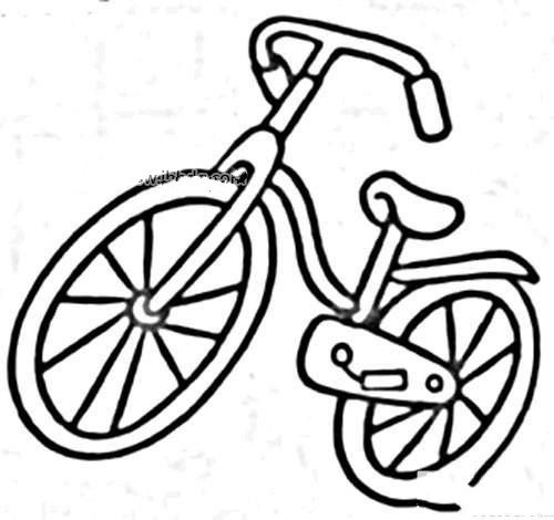 精致的自行车简笔画