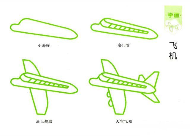 卡通飞机的画法步骤