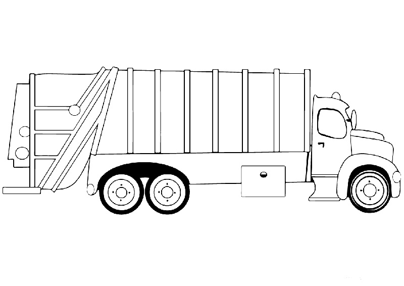 垃圾车的画法简笔画