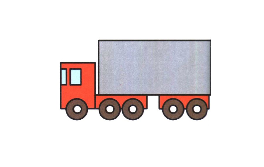 大货车的简笔画画法