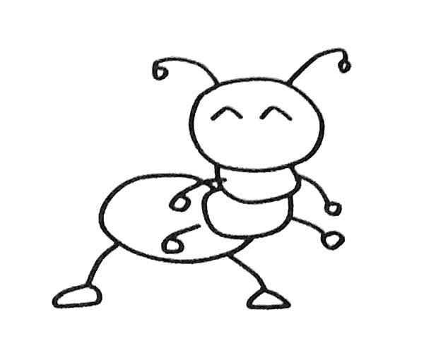 卡通蚂蚁简笔画图片1
