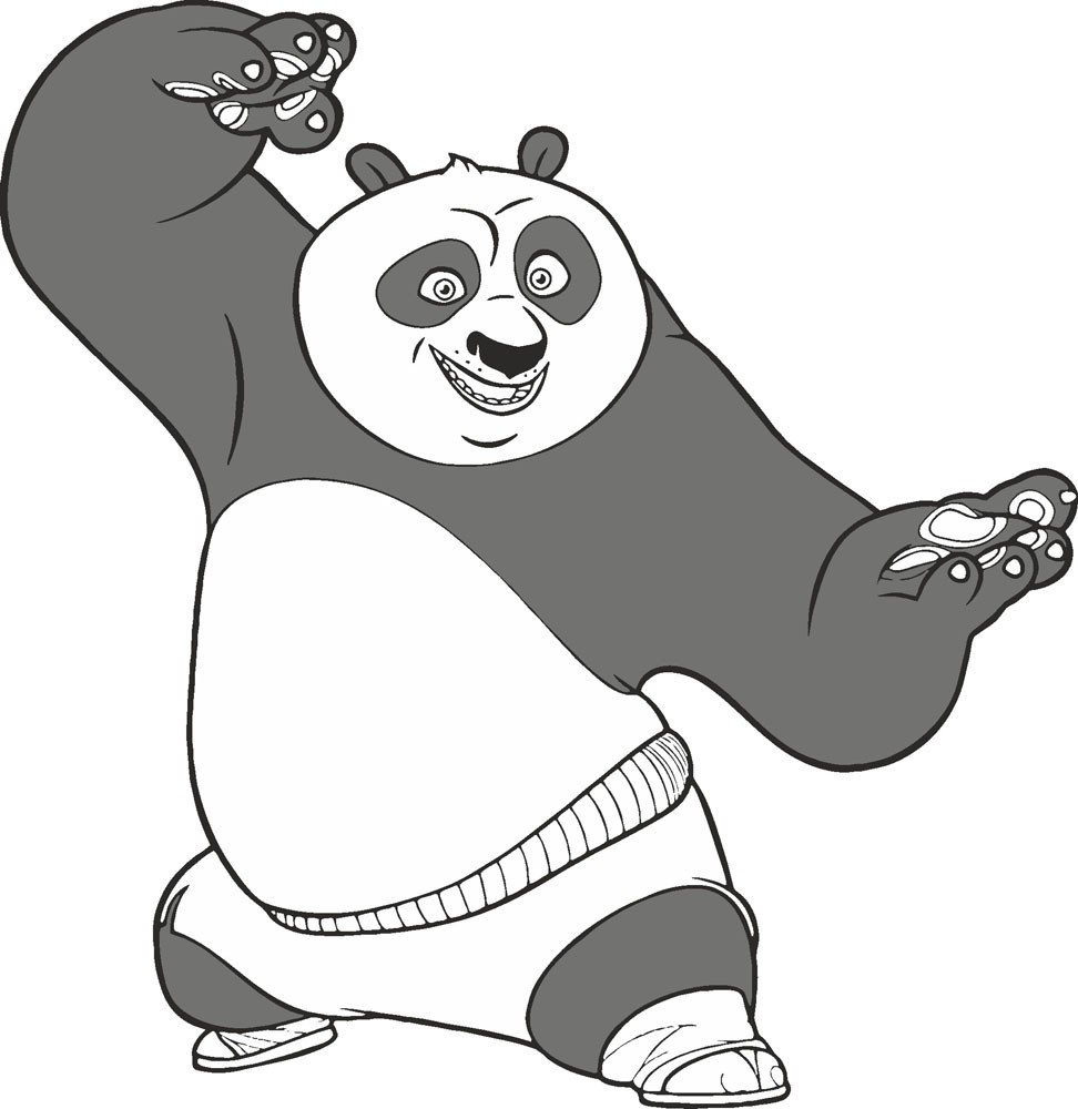 功夫熊猫简笔画