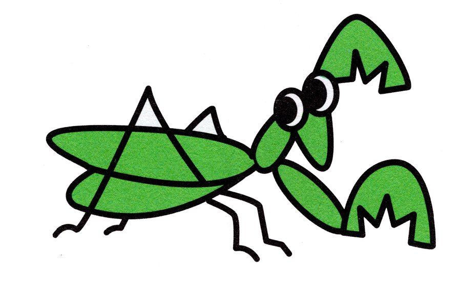 螳螂简笔画画法