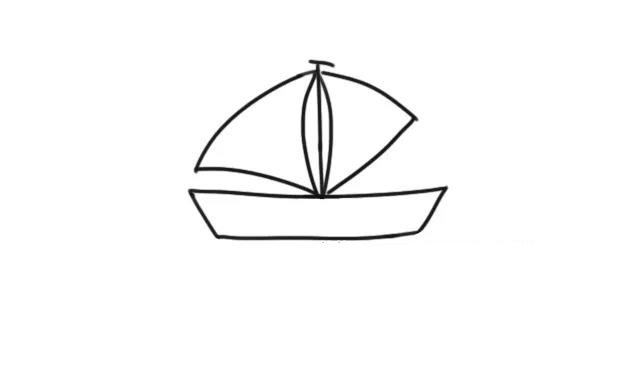 简笔画教程：帆船的画法