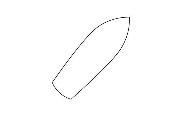 1.先画出火箭的机身轮廓。