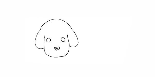 5.画出小狗的鼻子留出高光的位置。