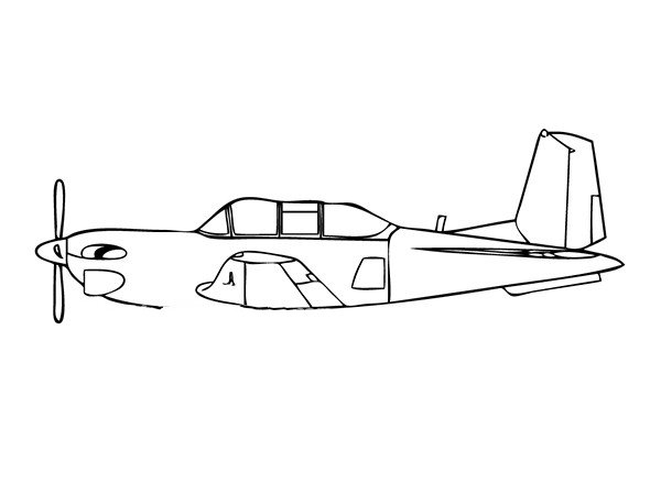 螺旋桨飞机简笔画图片