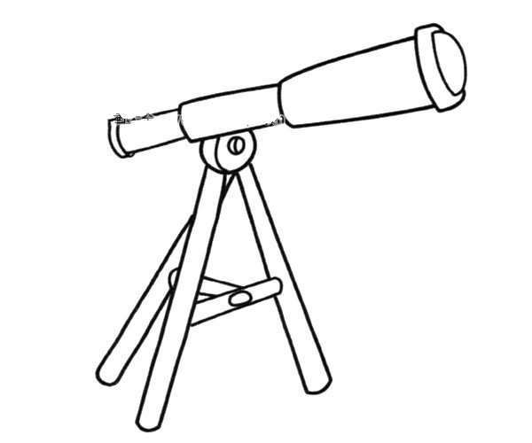 天文望远镜简笔画图片