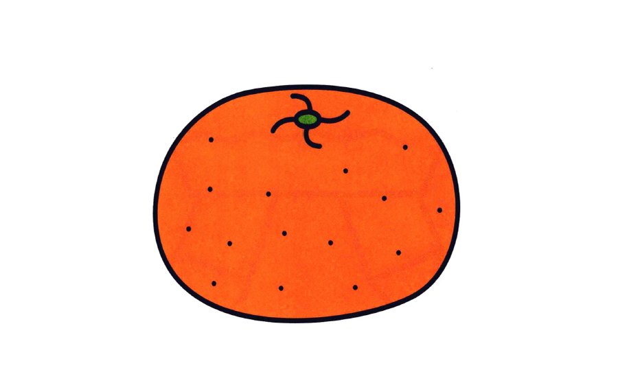 橘子简笔画图片