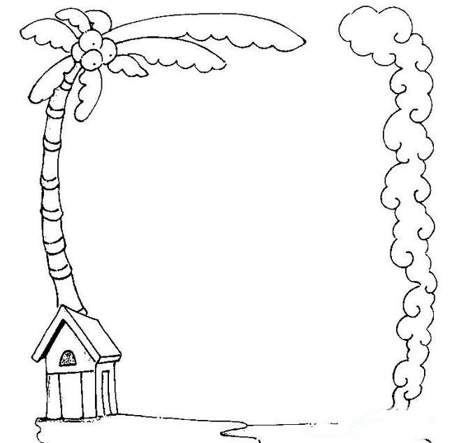幼儿园椰子树简笔画