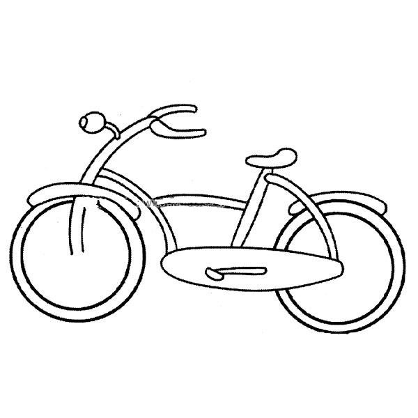 幼儿自行车简笔画图片
