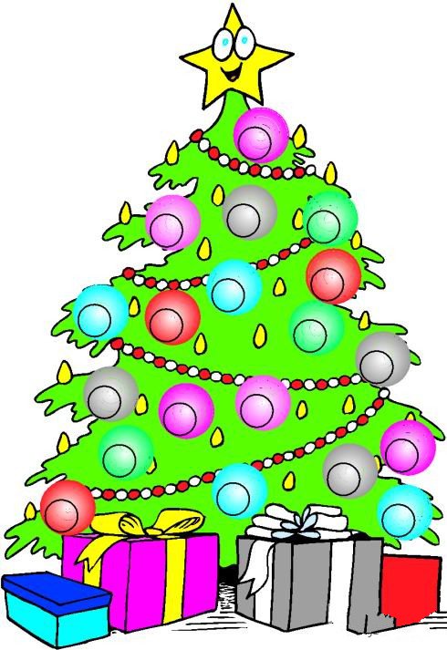 彩色圣诞树简笔画图片
