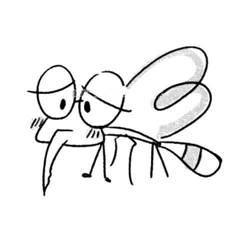 卡通蚊子简笔画