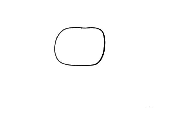 1.先画出一个南瓜的轮廓。