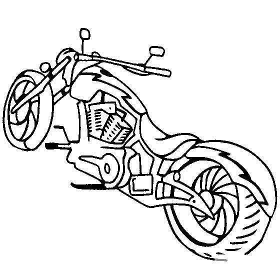 摩托车简笔画 摩托车的画法步骤