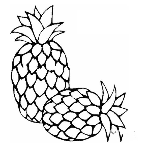 美味的菠萝简笔画图片