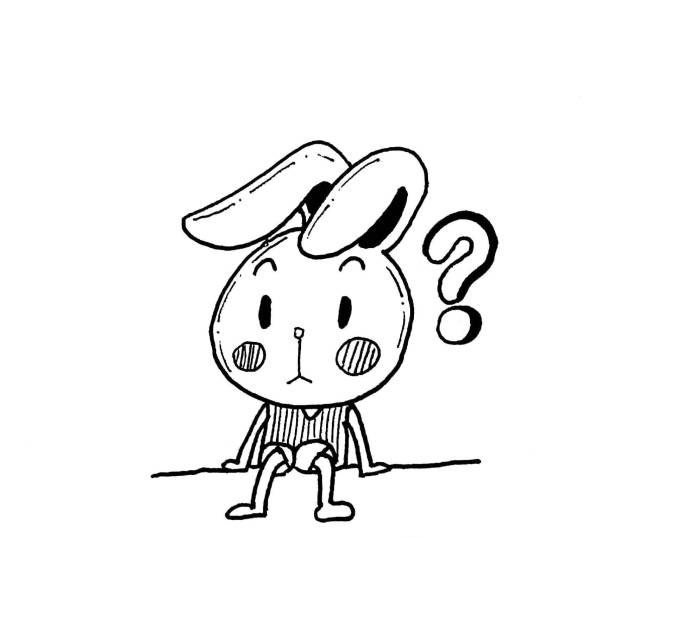 超萌的卡通兔子简笔画3
