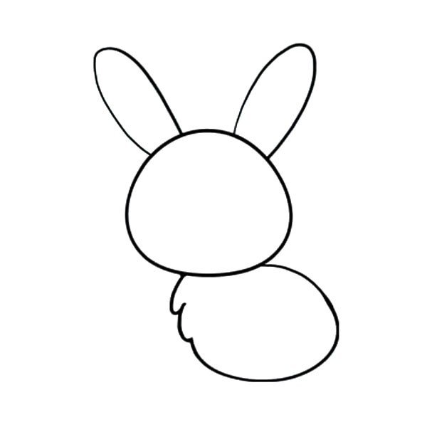 5.擦掉兔子身上的引导线。