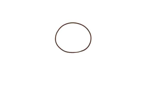 第一步:首先画一个圆，不太规则的圆。