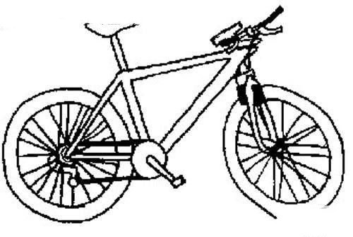 帅气的自行车简笔画