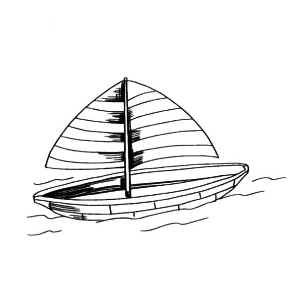 帆船简笔画图片4
