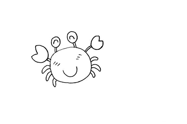 5.接着我们画出螃蟹的腿部。