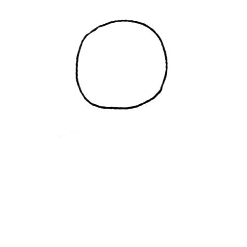 1.先画一个圆圆的头