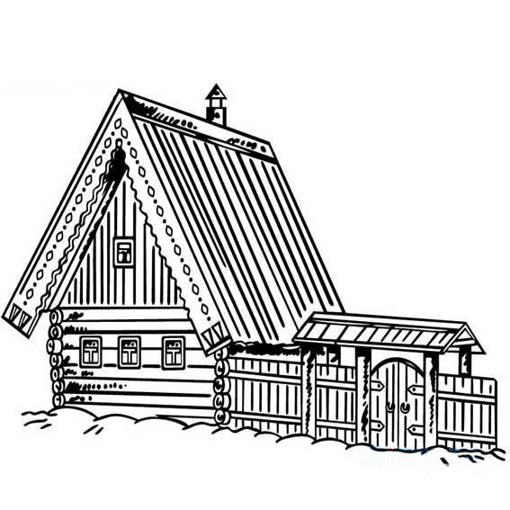 木头房子简笔画