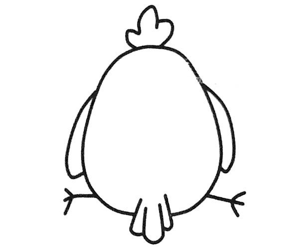 卡通小鸡简笔画图片1