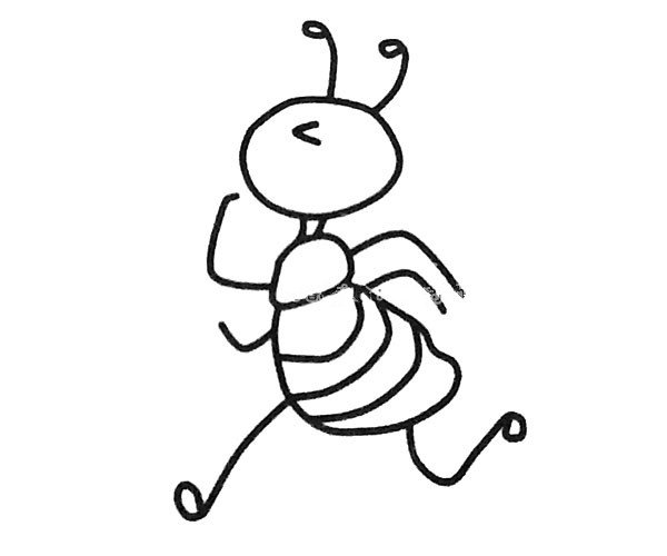 卡通蚂蚁简笔画图片5