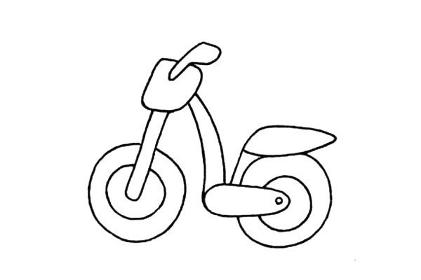 简单的摩托车简笔画