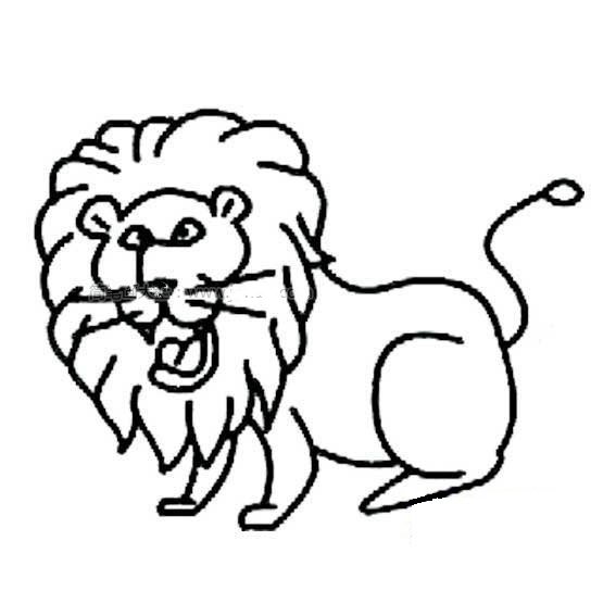 简单的狮子简笔画图片
