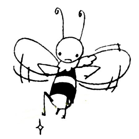 5.攻击敌人的蜜蜂简笔画