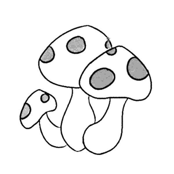 可爱的蘑菇简笔画图片