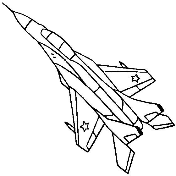 战斗机简笔画大全 米格29