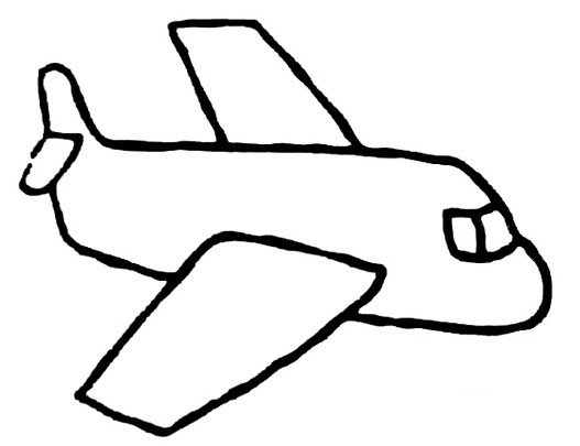卡通民航飞机简笔画图片