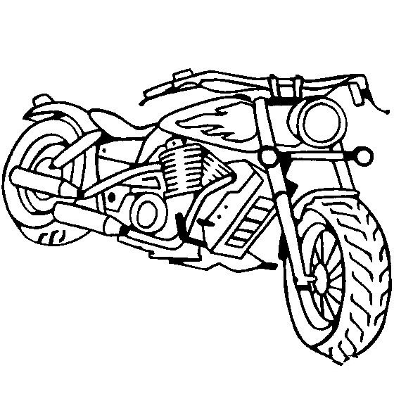 摩托车简笔画 美式摩托简笔画图片