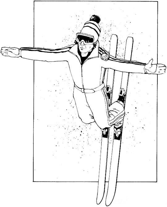 体育运动简笔画之滑雪