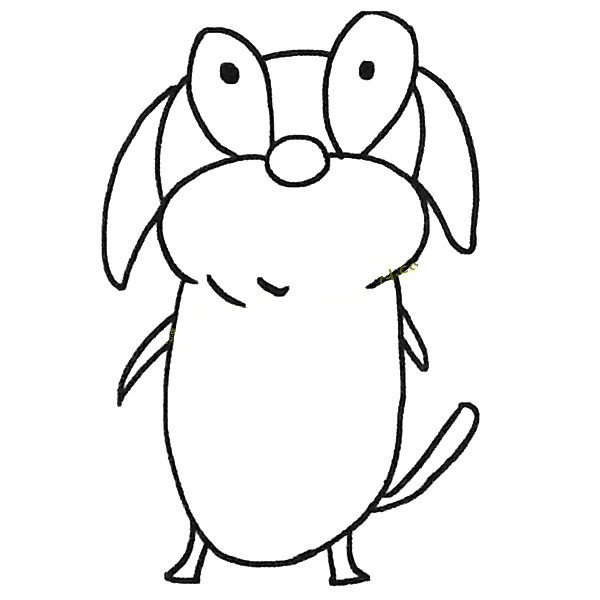 可爱的卡通小狗简笔画图片