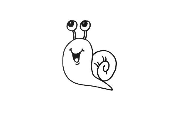 3. 给蜗牛画出它的“家”。