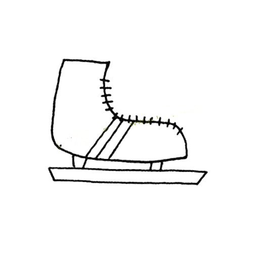 滑冰鞋简笔画图片
