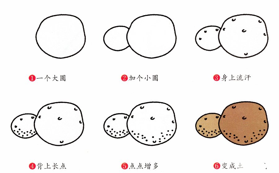 土豆简笔画画法