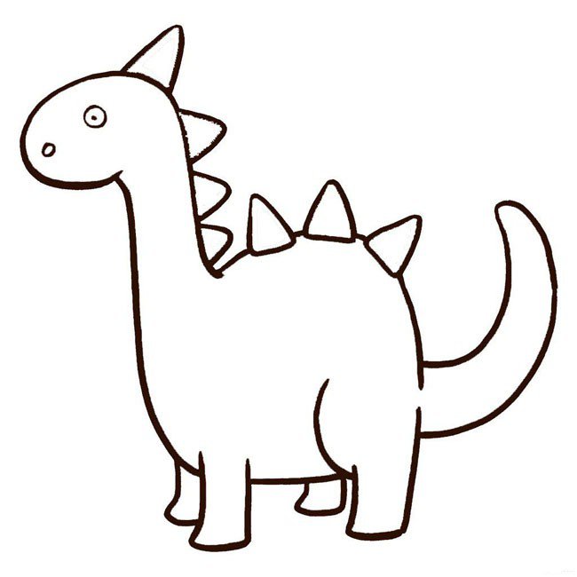 可爱恐龙简笔画图片