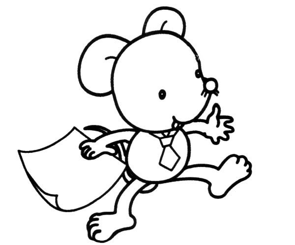 调皮的小老鼠简笔画1