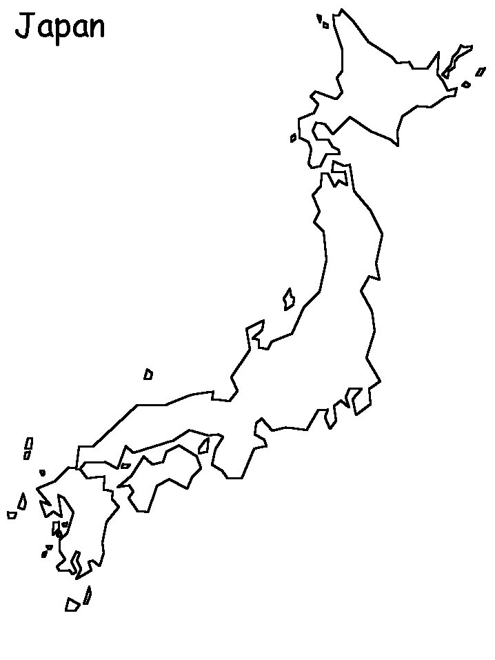 日本地图填色画