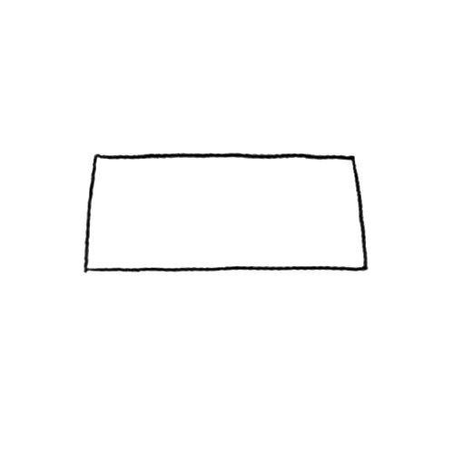 1.用简单不规则的长方形画出长凳的轮廓。