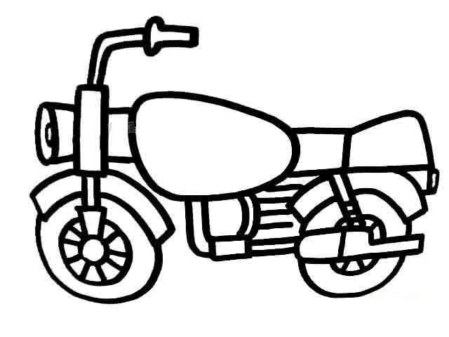 高架摩托车简笔画