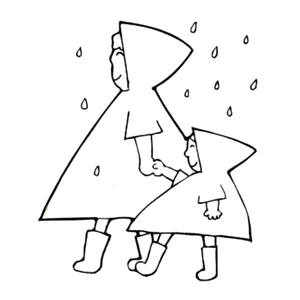 我和妈妈在雨中