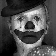 欧美伤感流泪的qq小丑黑白头像图片