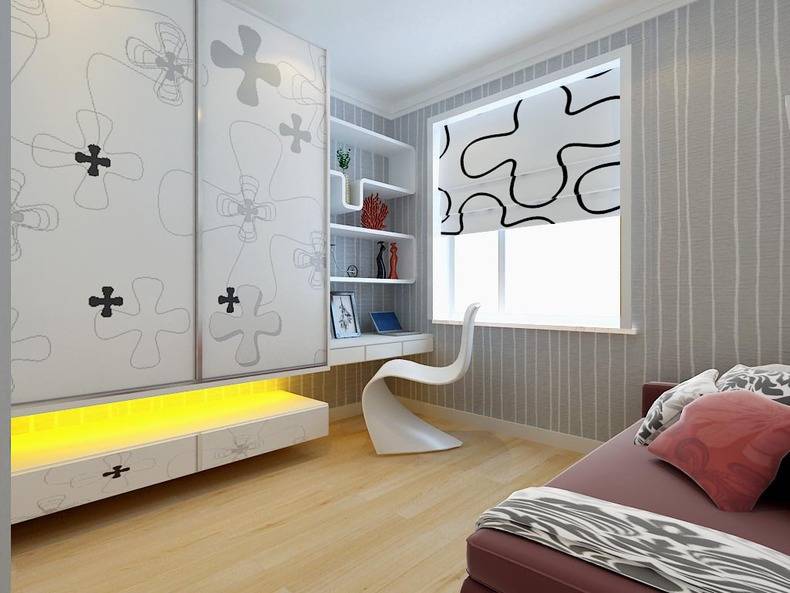 现代简约卧室整体衣柜设计案例